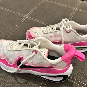 Youth Nike Air Max Nova Pink and White Athletic Sneakers